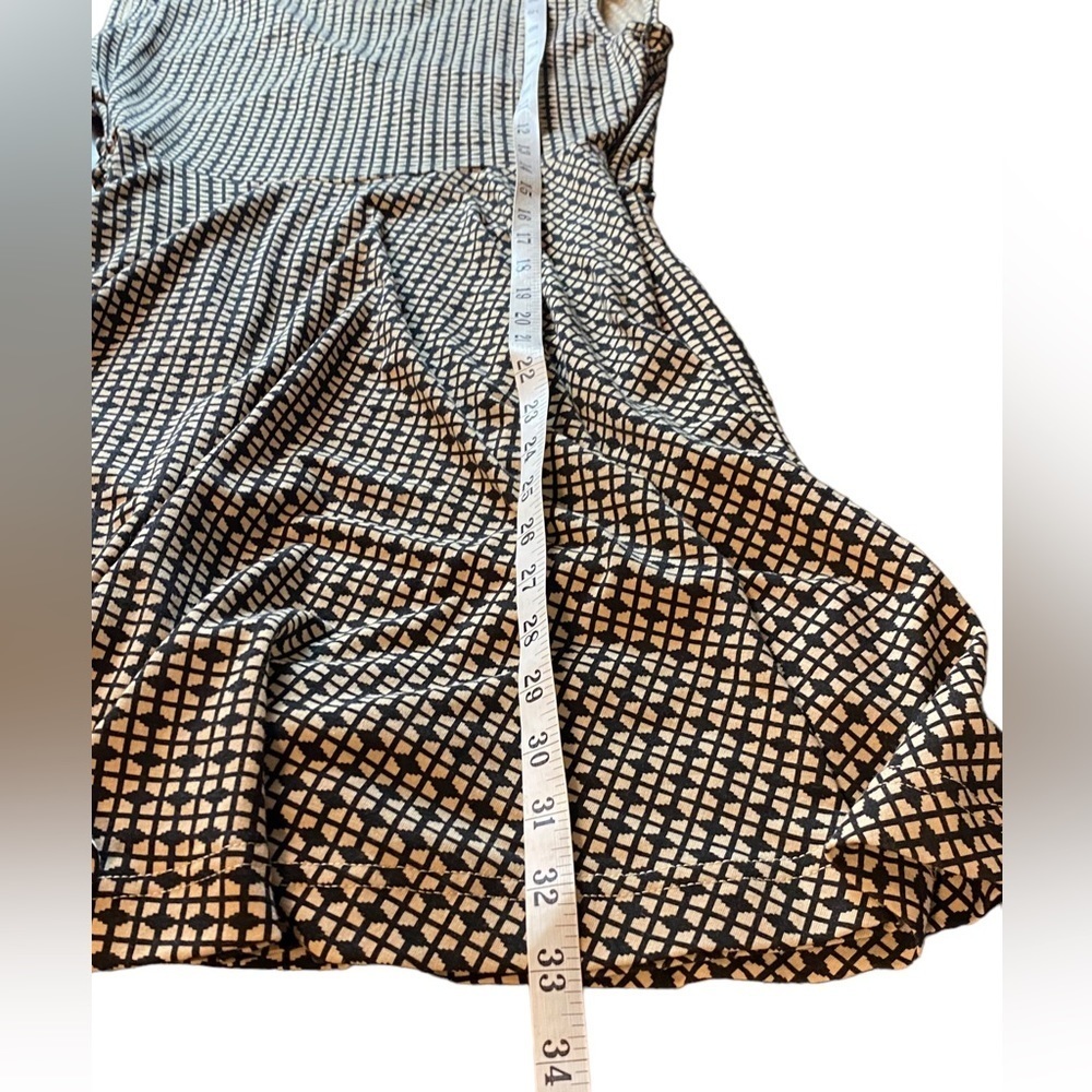 Effie's Heart V-Neck Plaid Patterened Faux Wrap Dress Size M - Picture 8 of 9